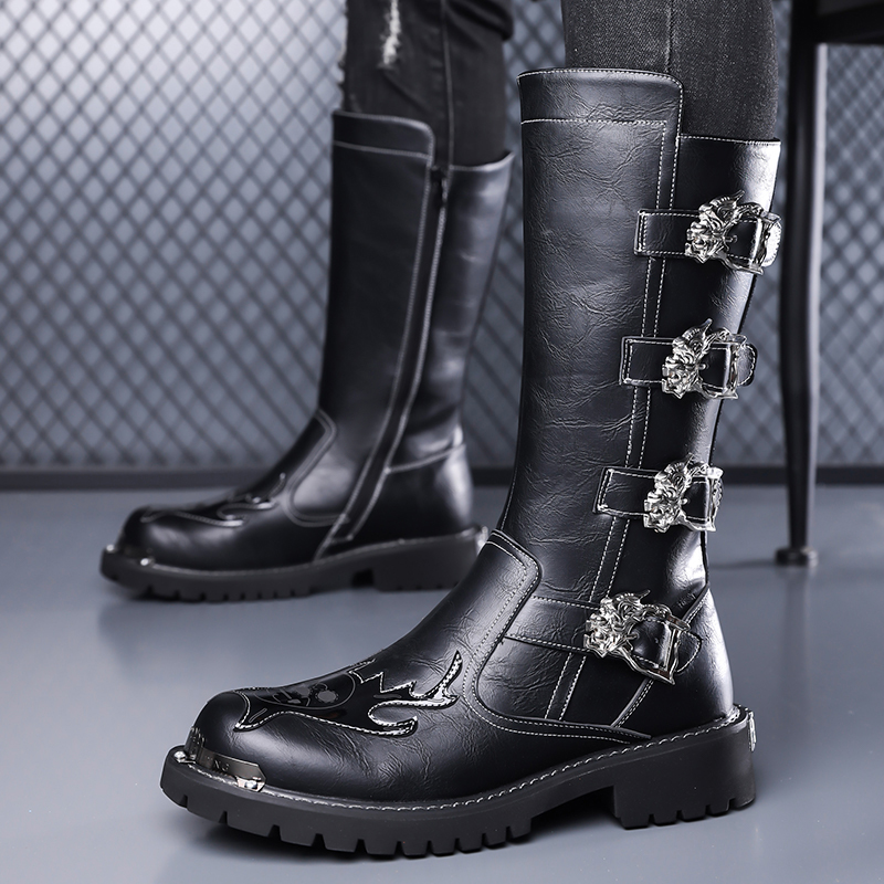Leatherwork Designs - Autumn New Designer Leather Long Boots