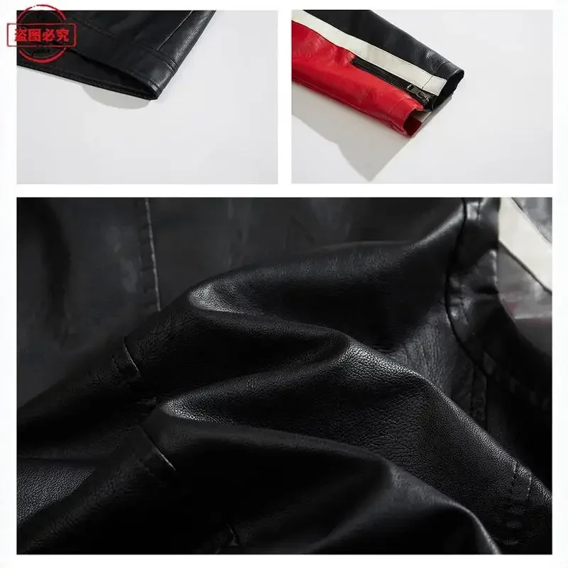Ready To Race Logo Printed Off - Leather Work Jacket With Hood review and price