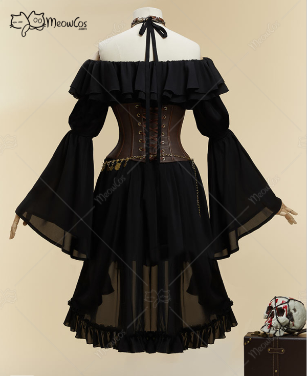 MOBBUNNY Women's Halloween Bla - Leather Work Dress review and price