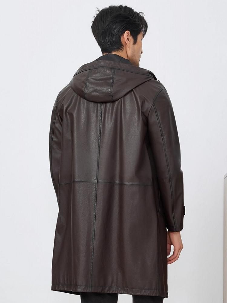 Fashion Mens Autum New Hooded  - Leather Work Jacket With Hood review and price