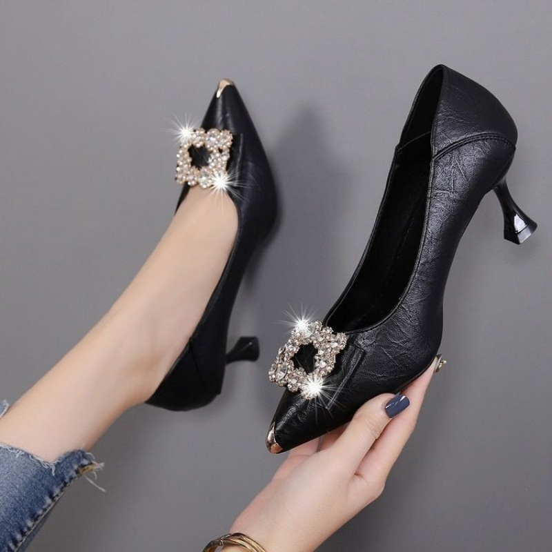 Women Sexy High Heels Classic  - Leather Work Dress review and price