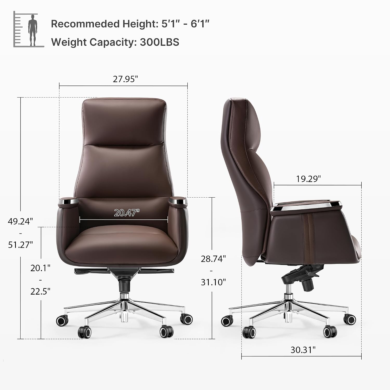 High Back Executive Office Cha - Upholstery Leather Work review and price